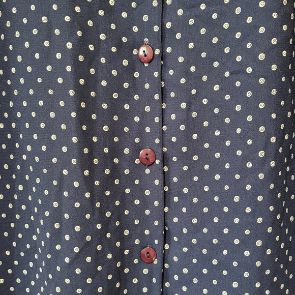 Pendleton Navy Loose Fit Long Sleeve Blouse - Picture 3 of 5